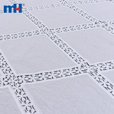 Geometric Cutwork Lace Material