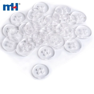 18L 4Holes Clear Resin Button