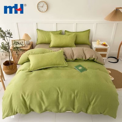 Polyester Solid Color Four-Piece Bedding Set