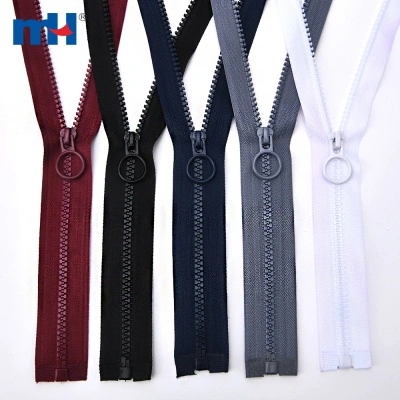 No.5 Resin Zipper with Round Ring Puller