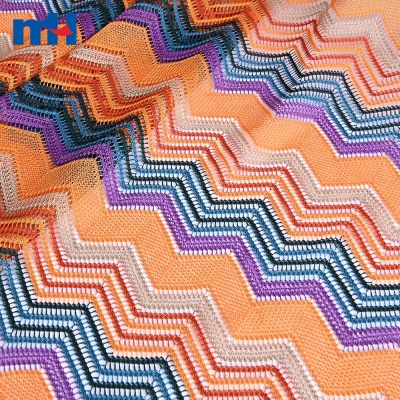 Zigzag Warp Knit Lace Fabric