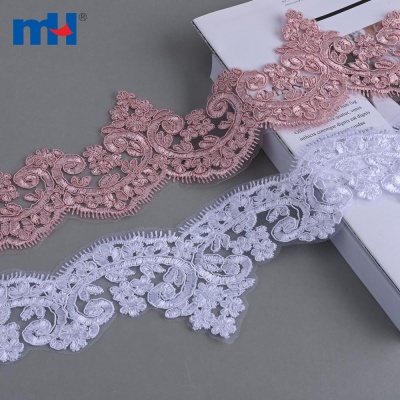 10cm Corded Bridal Lace Trim