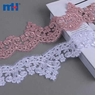 10cm Corded Bridal Lace Trim