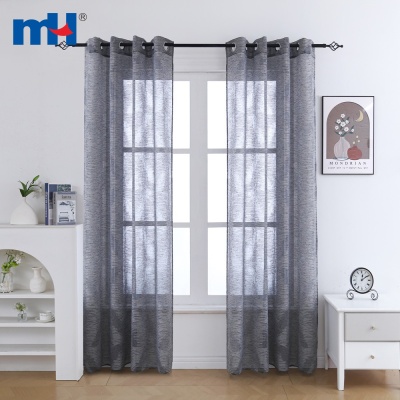 Polyester-Linen Blend Sheer Curtain