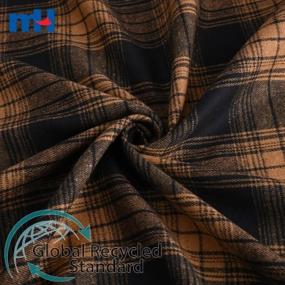 GRS Cotton Flannel fabric for Plaid Shirt