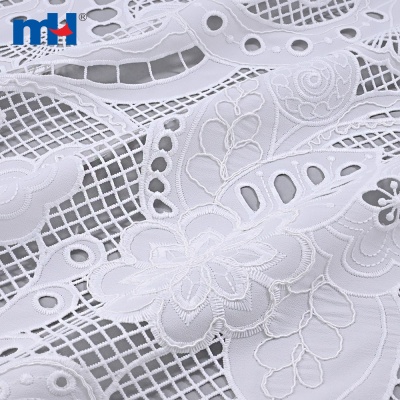 Corded Laser Cut Embroidered Fabric