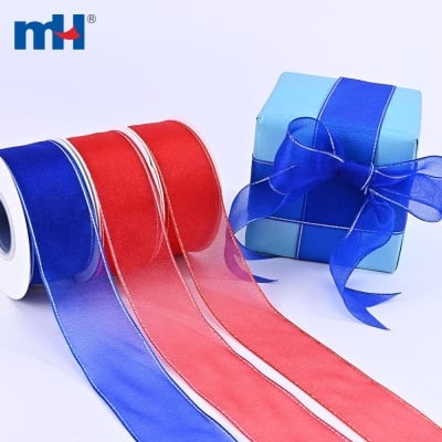 Sheer Ribbon Metallic Edged
