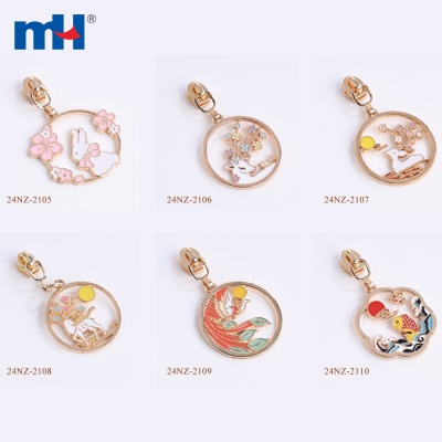 3# Non-Lock Zipper Slider with Decorative Puller