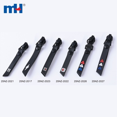 3# Reversed Self-Locking Zipper Slider with PVC Decorative Zipper Puller