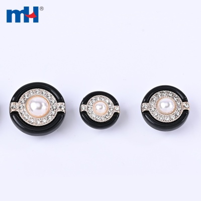 Plastic Rhinestone Button