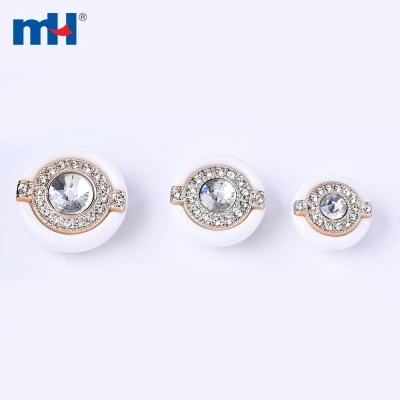 Plastic Rhinestone Button