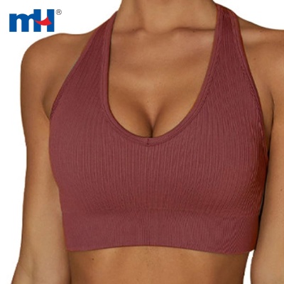 Seamless Ribbed Sports Bra