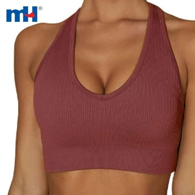 Seamless Ribbed Sports Bra