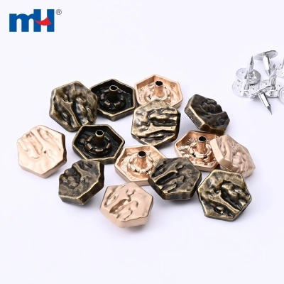 Geometric Metal Tack Button for Jeans