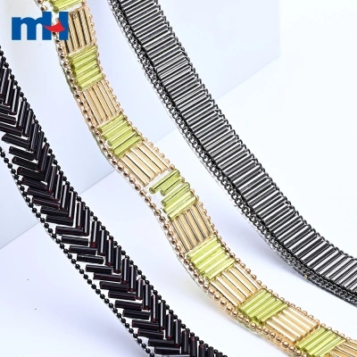 Hot-fix Glass Beaded Trim