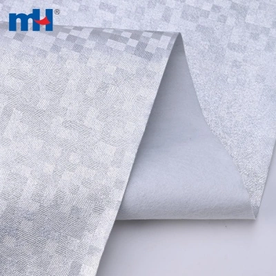 Matte Check-pattern Silver Laminated Spunlace Non-Woven Fabric