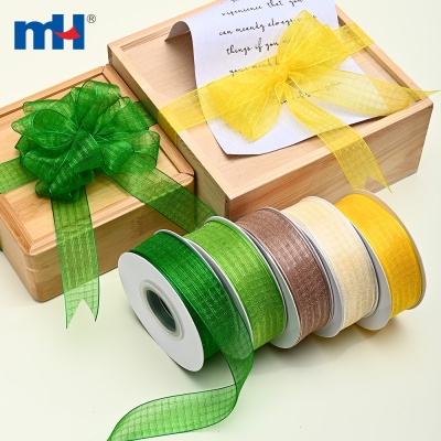 Checked Sheer Ribbon