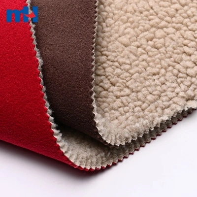 Polar Fleece Laminated Faux Lambswool Fabric