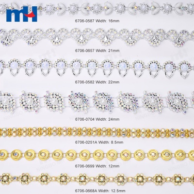 16mm Plastic Rhinestone Chain