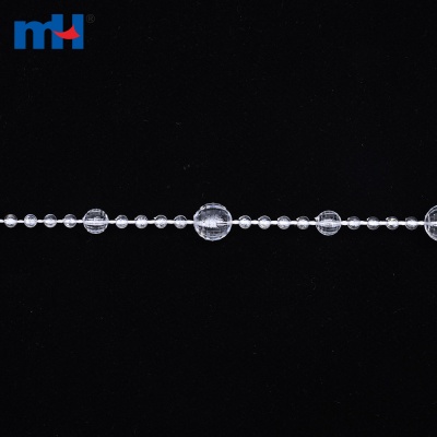 Transparent Plastic Bead Chain