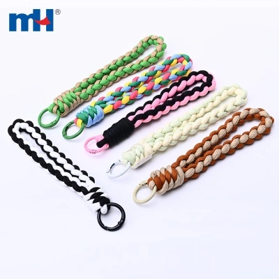 Braided Paracord Wrist Strap Keychain