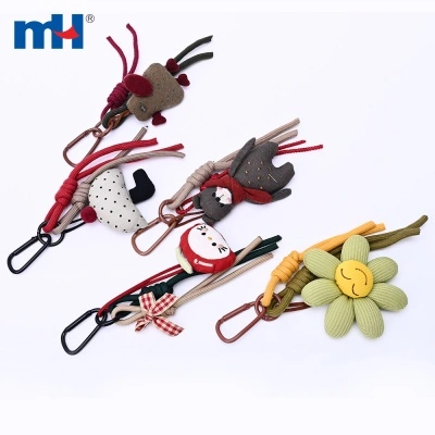 Fabric Doll Charm Cord Keychain