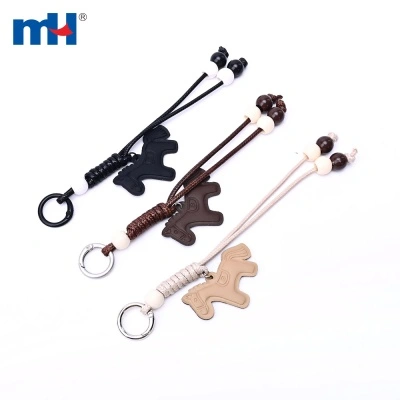 Pony Charm Braided Cord Keychain