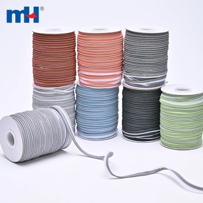 Reflective Cored Iridescent Twill Bias Binding Tape