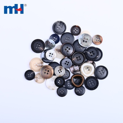 4-Hole Flower Pattern Resin Button