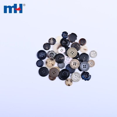Pearl-Gloss Flat Resin Button