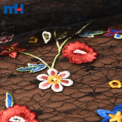 Embroidered Mesh Fabric