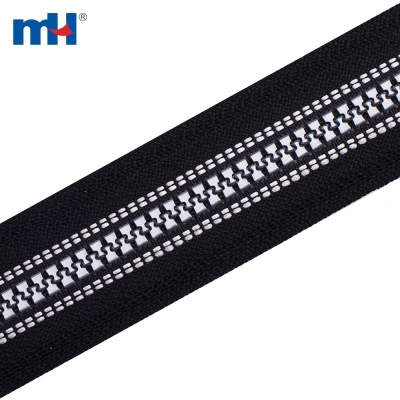 #5 Plastic Reflective Tape Zipper Long Chain