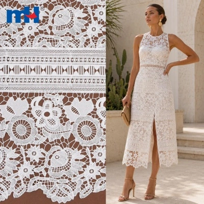 Heavy Venice Floral Guipure Lace Fabric