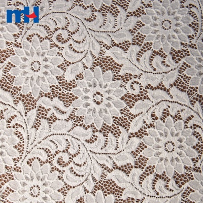 White Stretch Lace Fabric