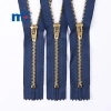 Two Way Navy Metal Separating Zipper With Silver Pull and Teeth