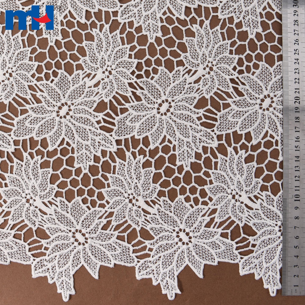 Polyester Floral Embroidery Guipure Lace Fabric Wholesale