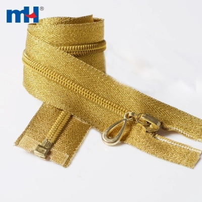 #5 Nylon Gold Teeth Gold Tape Zipper