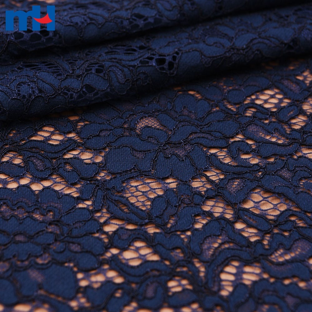 dark navy lace fabric