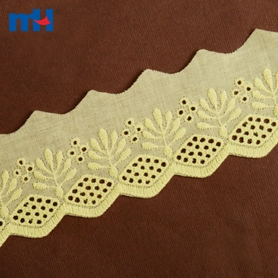 Floral Embroidery Cotton Lace Trim