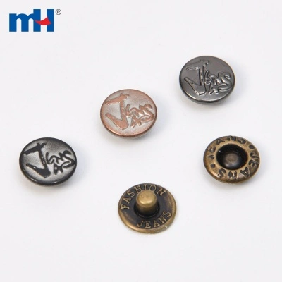 Alloy jeans button