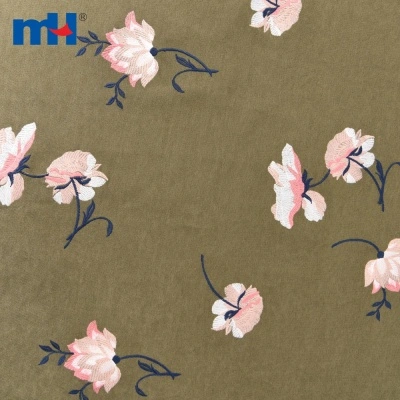 Twill Embroidered Fabric