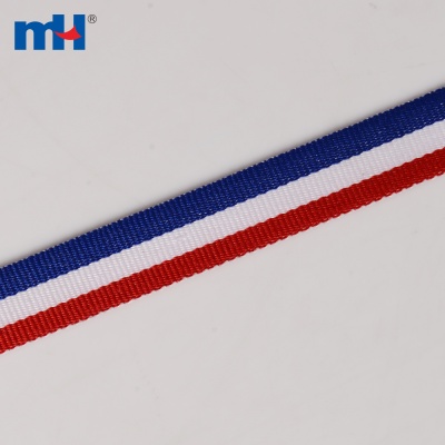 7/8" Red White Blue Tri-Stripe Grosgrain Ribbon