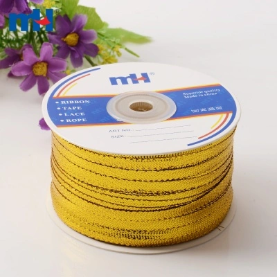 Flat Metallic Braided Elastic Cord