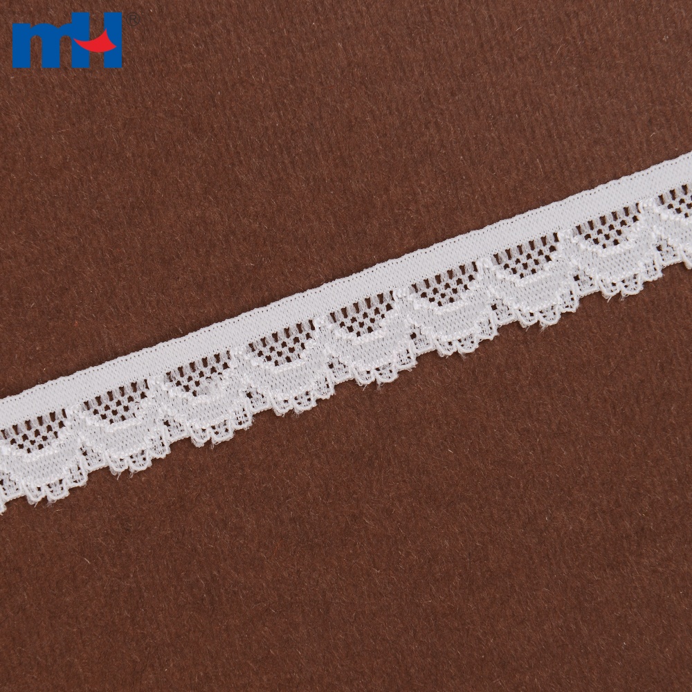 3CM African Mesh Embroidered Bridal Lace / Nylon Or Polyester Wedding Lace  Trim