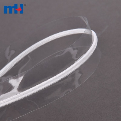 #3 Transparent PVC Zipper Long Chain