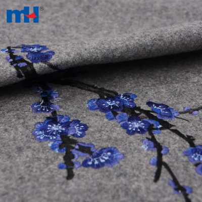 Woolen Embroidered Fabric