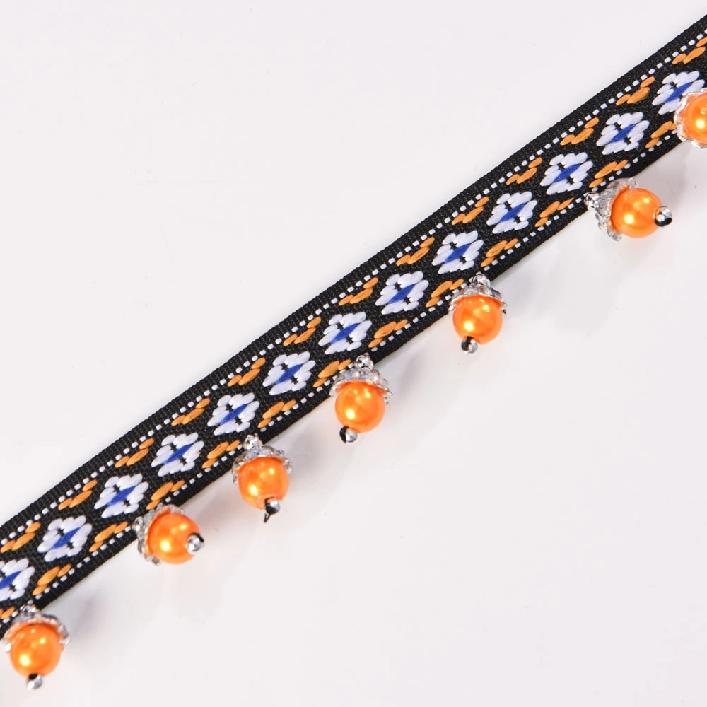 beaded ethnic tassel fringe trimming card for craft and garment use