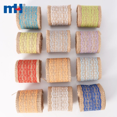 60mm Color Hessian Lace Ribbon