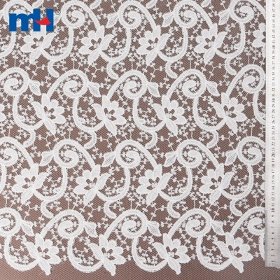 Floral Embroidered Mesh Fabric