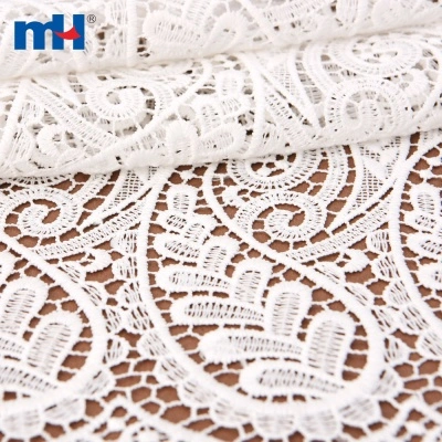 White Floral Paisley Guipure Lace